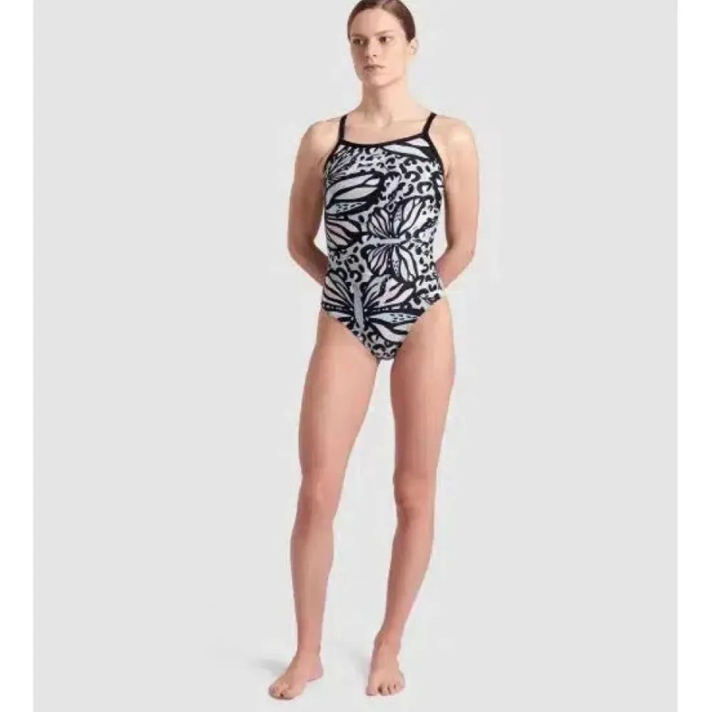 Arena Butterflies Swimsuit Light Drop Back New