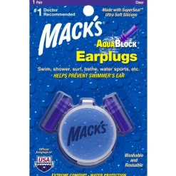 Mack's Aqua Block Silicone Earplugs w/ Case Discount